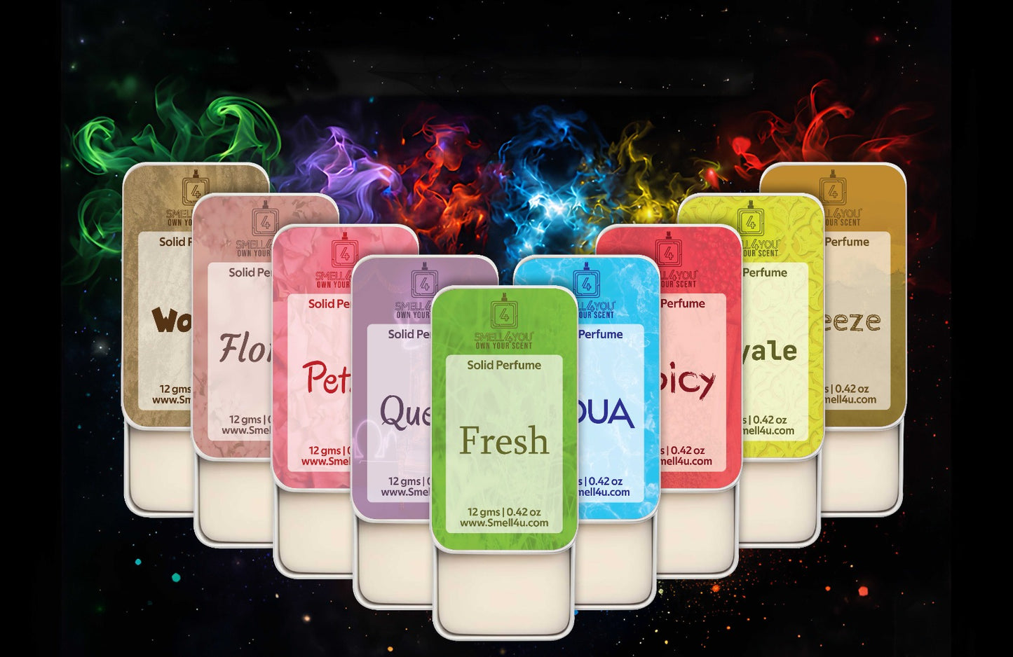Smell4u Solid Perfume: Long lasting, premium, portable travel friendly