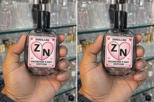 Personalized Valentine's Day perfume bottle with name